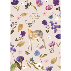 Lovely Birthday Deer - Greeting Card - Birthday
