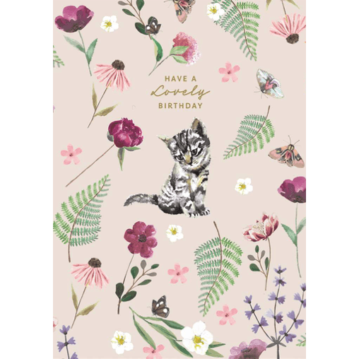 Lovely Birthday Kitten - Greeting Card - Birthday