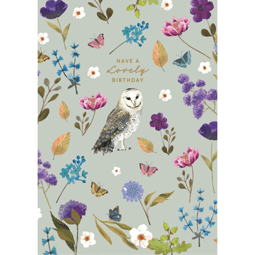 Lovely Birthday Owl - Greeting Card - Birthday