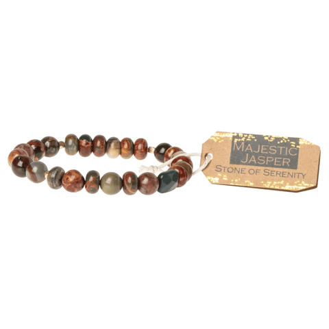 Majestic Jasper Stone Bracelet - Stone Of Serenity