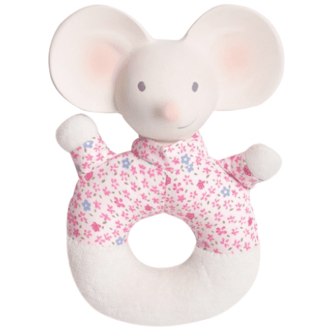 Meiya The Mouse - Soft Rattle With Natural Rubber Head