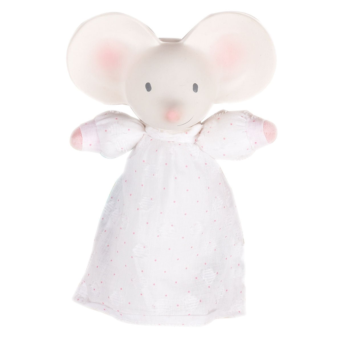 Meiya The Mouse Soft Squeaker & Teether With Organic Natural Rubber Head