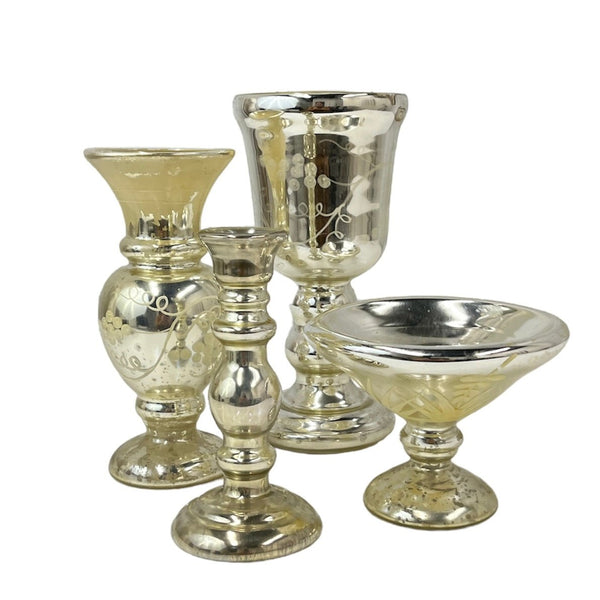 Mercury Glass Decorative Chalice