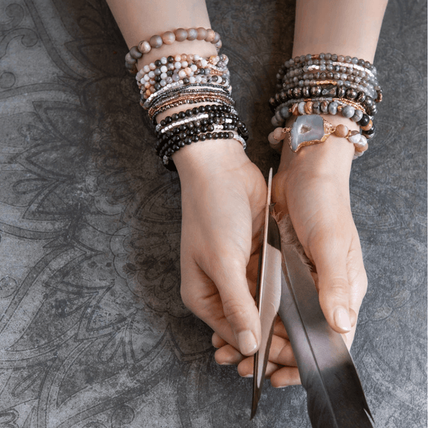Mexican Onyx - Stone Of Confidence - Wrap Bracelet / Necklace