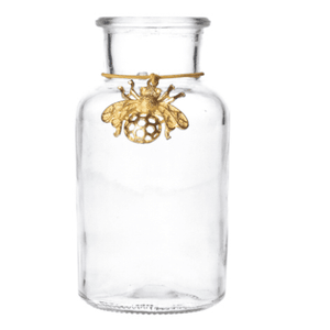 Mini Glass Vase With Bee Charm