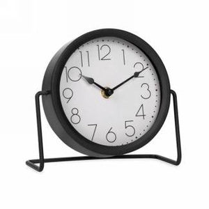 Modern Black Table Clock On Stand