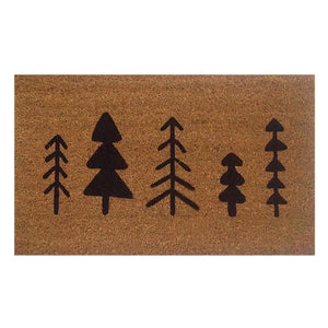 Modern Christmas Trees Doormat