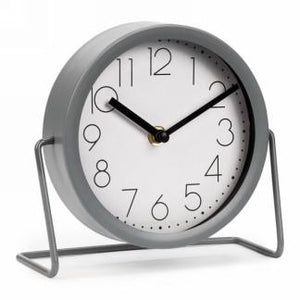 Modern Grey Table Clock On Stand