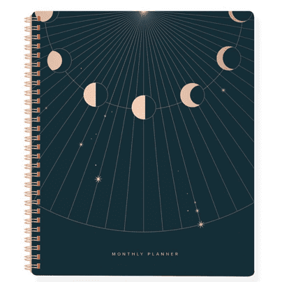 Moon Phase Ray Monthly Planner - Non Dated