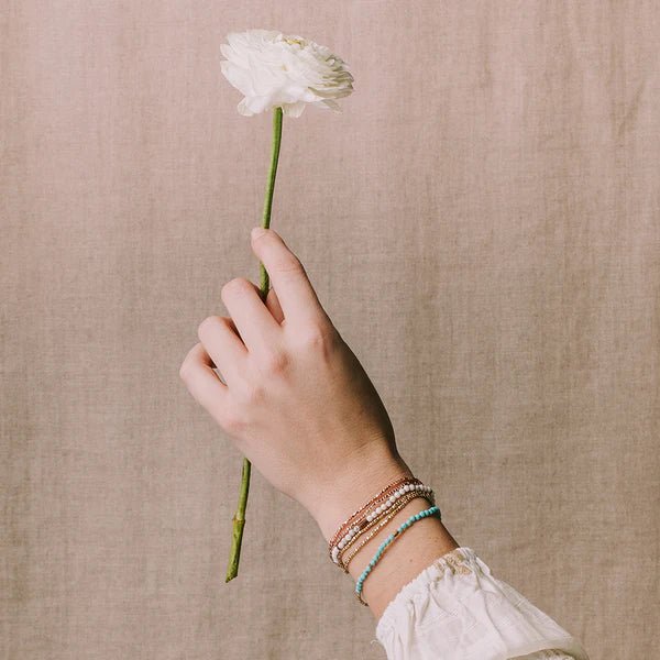 Moonstone - Stone of Balance - Delicate Wrap Bracelet / Necklace