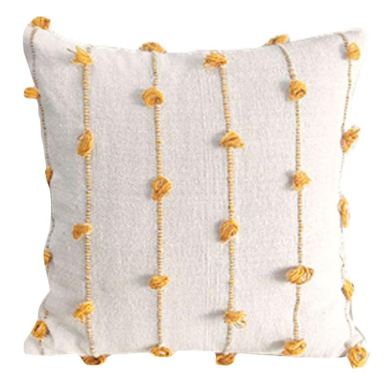 Mustard & Cream Textured Pillow