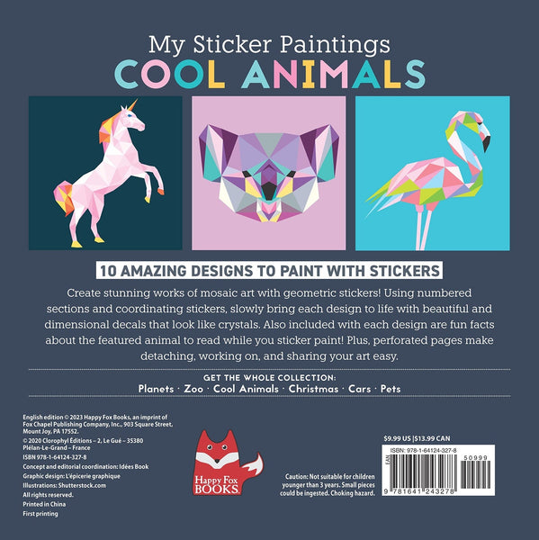 My Sticker Paintings: Cool Animals - Paperback Book