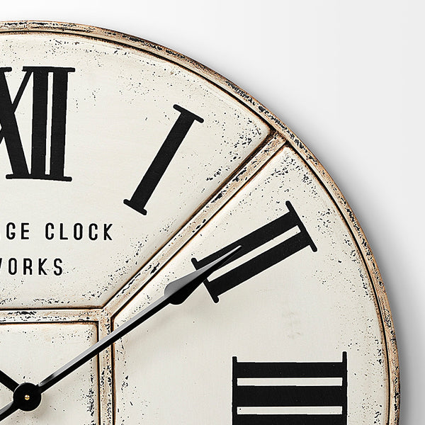 Norwich Round Industrial Wall Clock