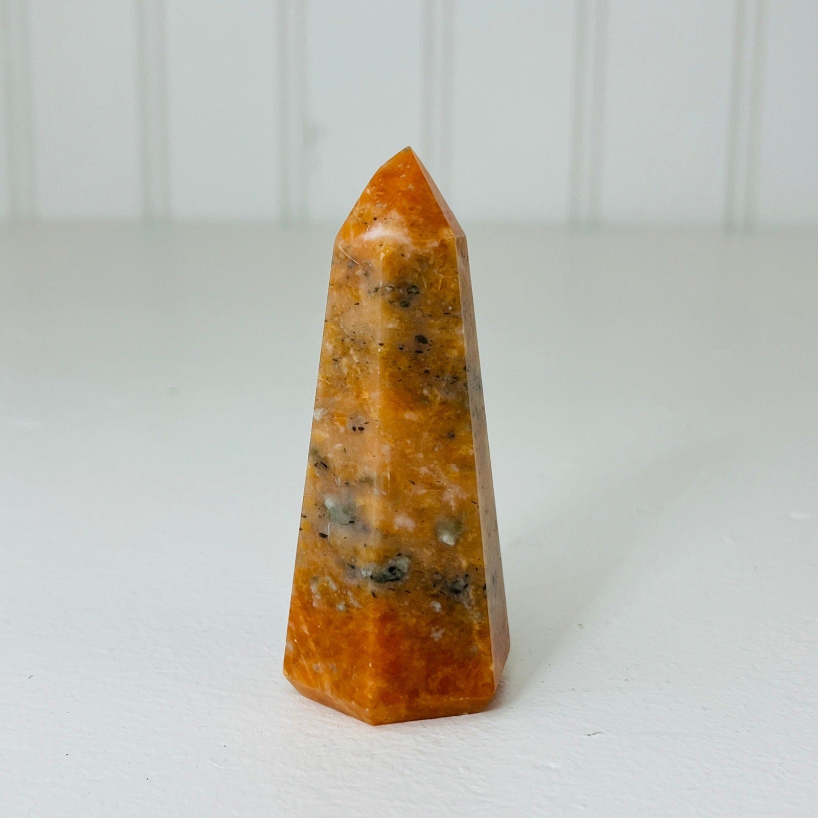 Orange Calcite Crystal Tower Energizing Stone – Lady of the Lake