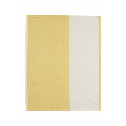 Organic Cotton Tea Towel - Modern Yellow