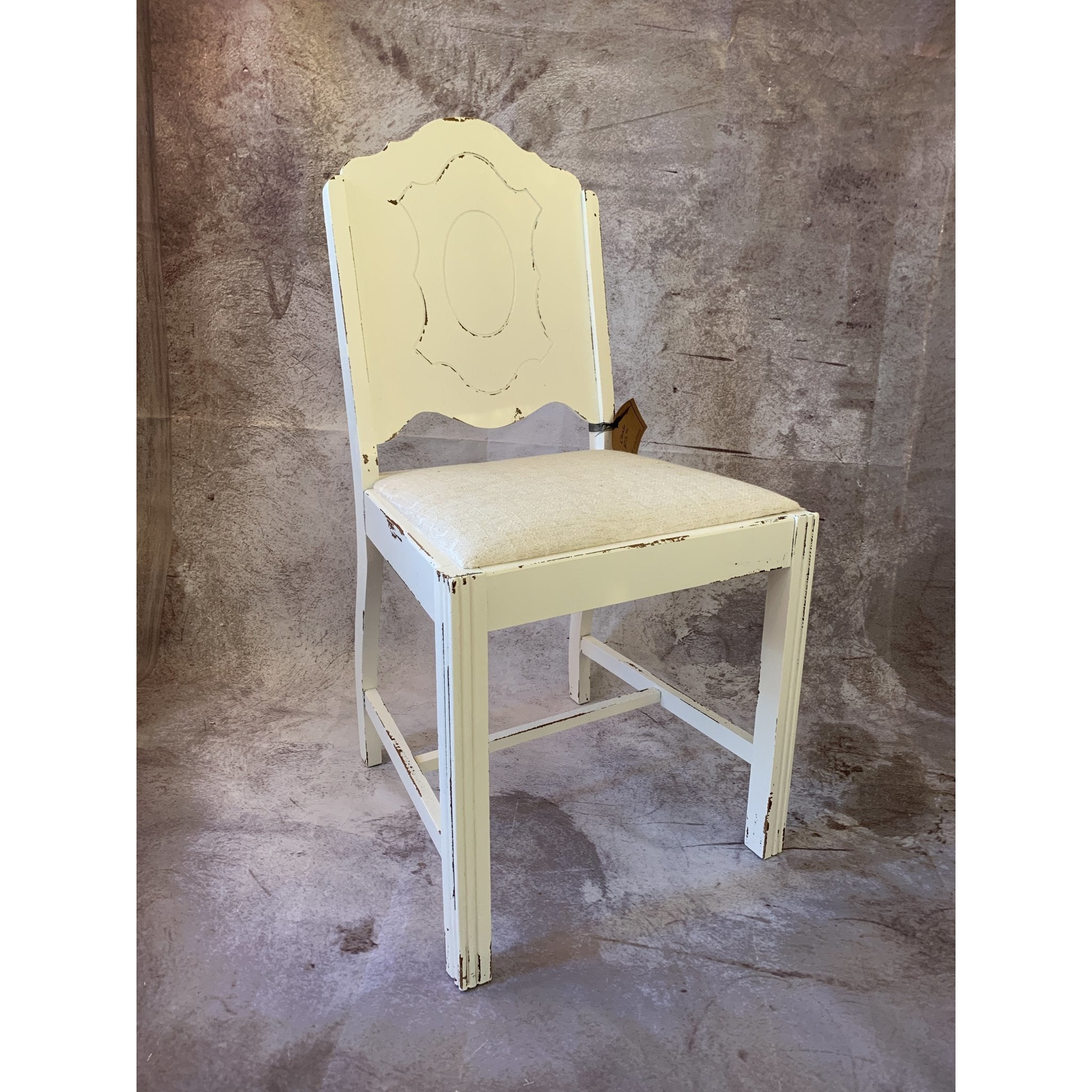 Painted Chair with Fabric Seat