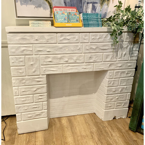 Painted Fireplace Mantel With Insert