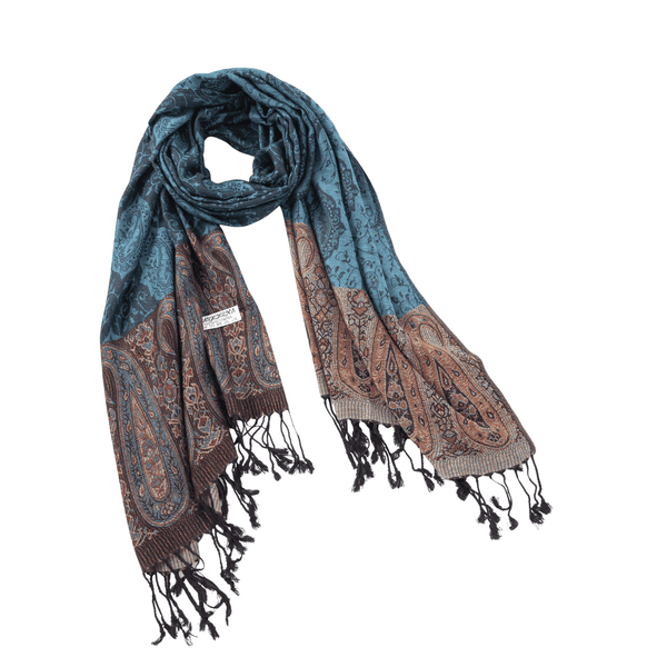 Pashmina Scarf - Large Paisley Border