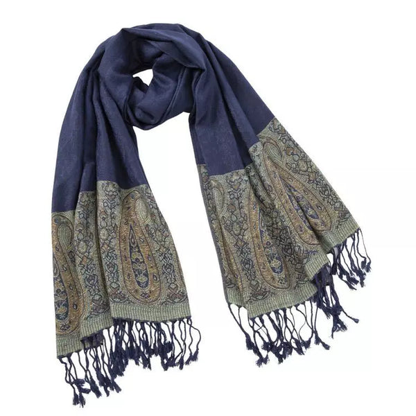 Pashmina Scarf - Large Paisley Border