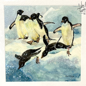 Penguin Parade - Greeting Card - Christmas