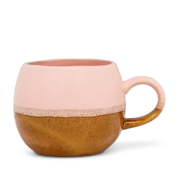 Pink & Brown Tri-Colour Ball Mug