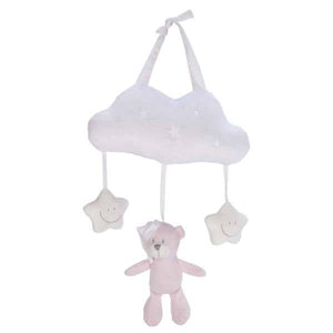 Pink Teddy Bear Cloud Mobile