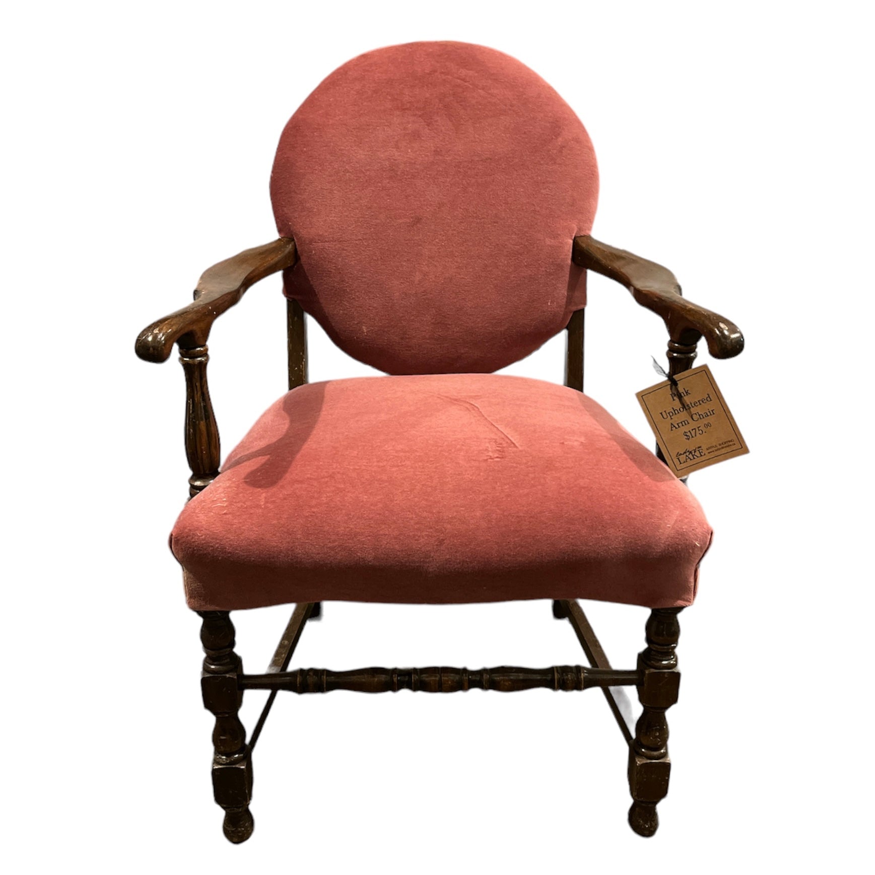 Pink Upholstered Arm Chair