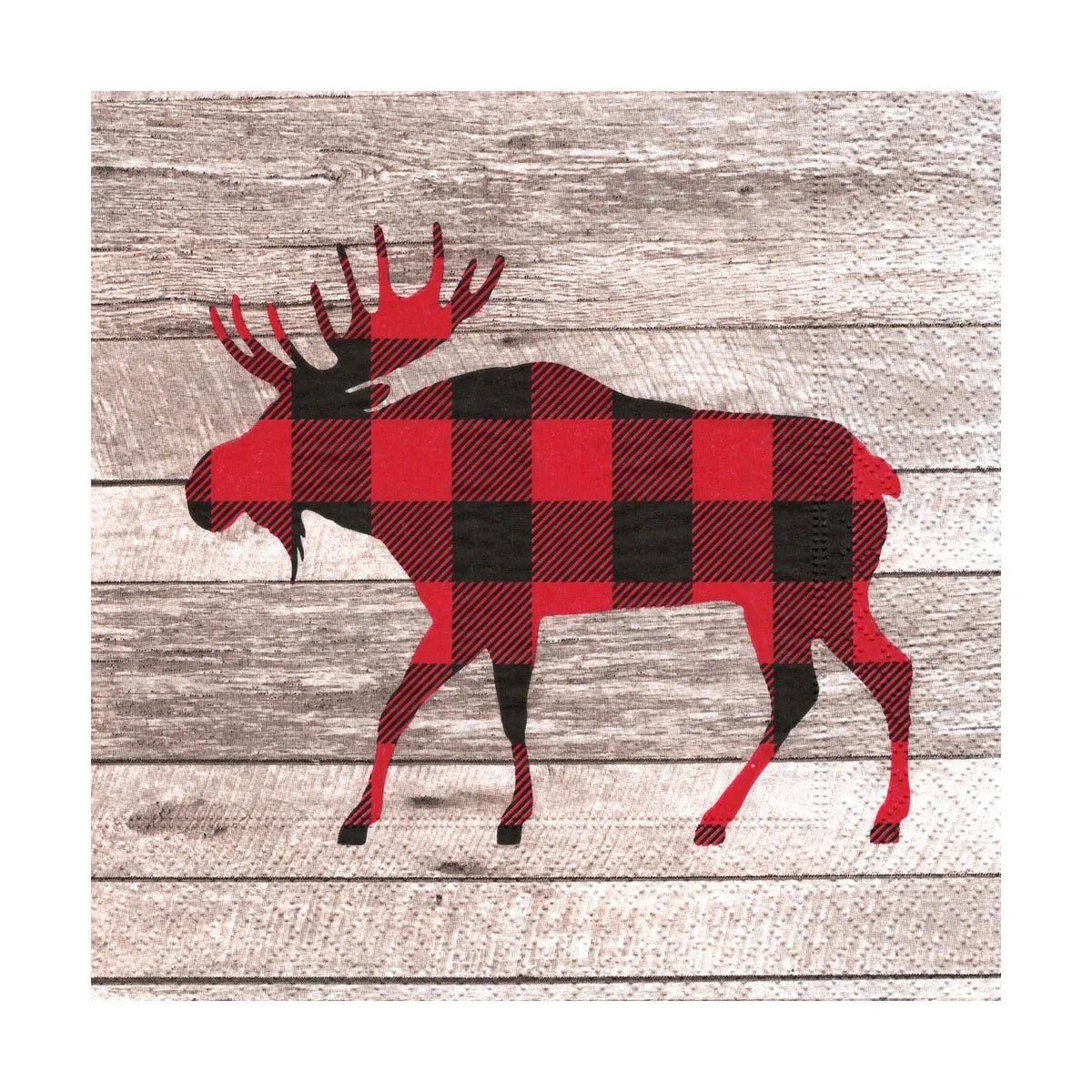 Plaid Moose - Paper Napkins