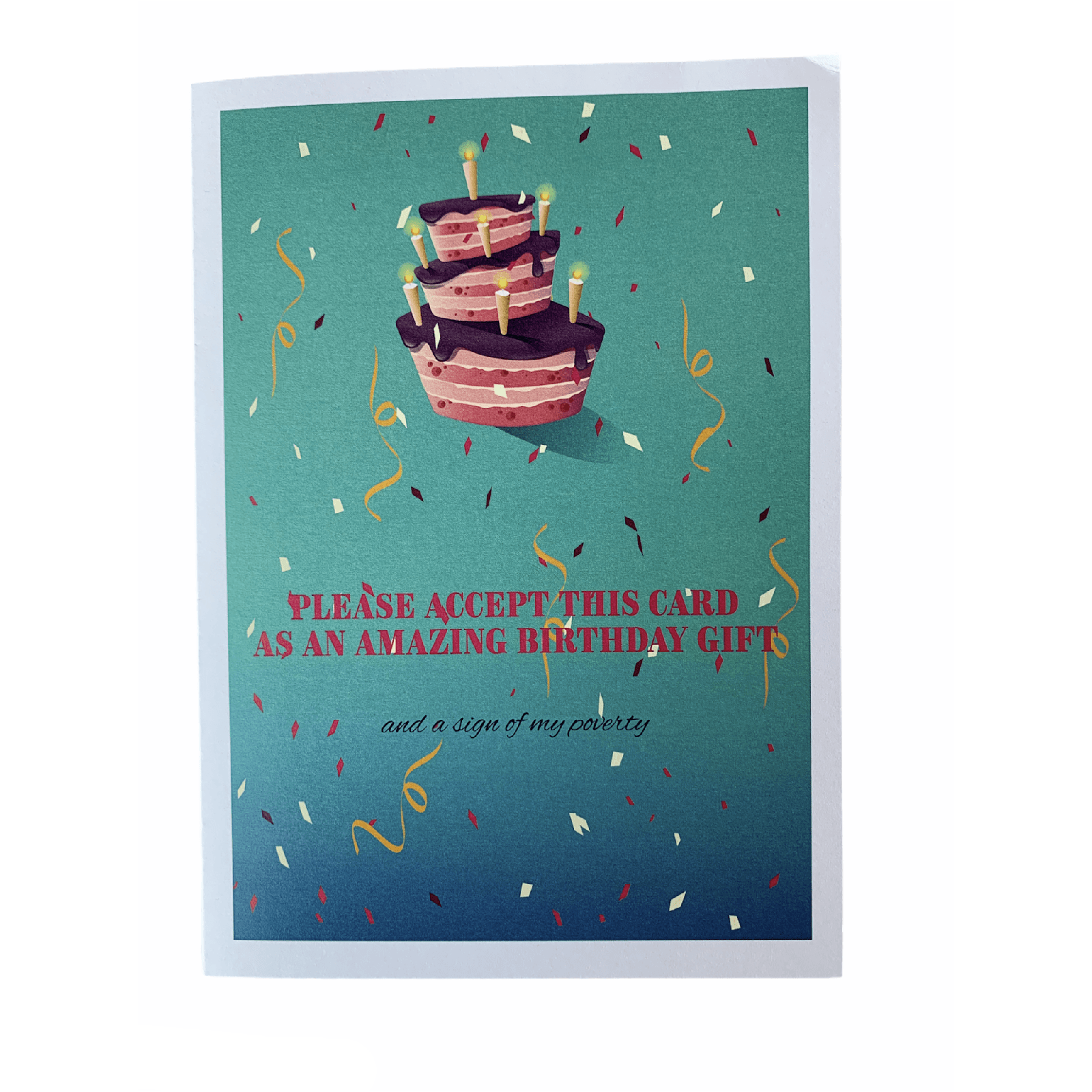 Please Accept this Card - Greeting Card - Birthday