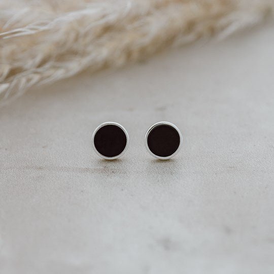 Posh Stud Earrings With Black Onyx