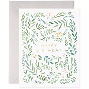 Pretty Leaves Birthday - Greeting Card - Birthday