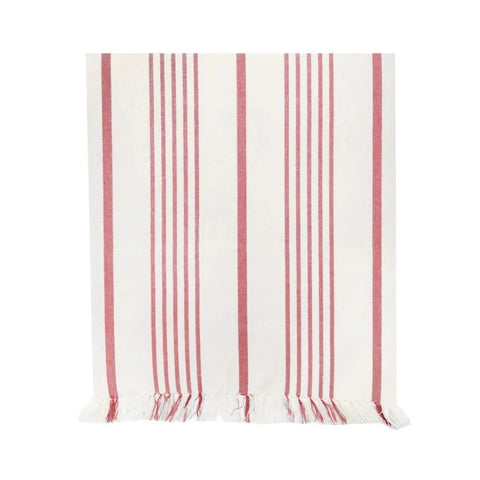 Red Soft Stripe Table Runner