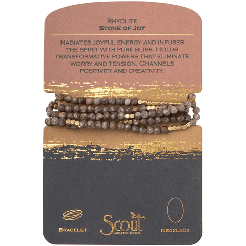 Rhyolite - Stone Of Joy - Wrap Bracelet / Necklace