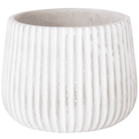 Ribbed Stone Effect Plant Pot