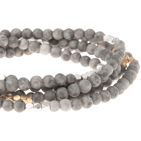 River Stone - Stone Of Balance - Wrap Bracelet / Necklace