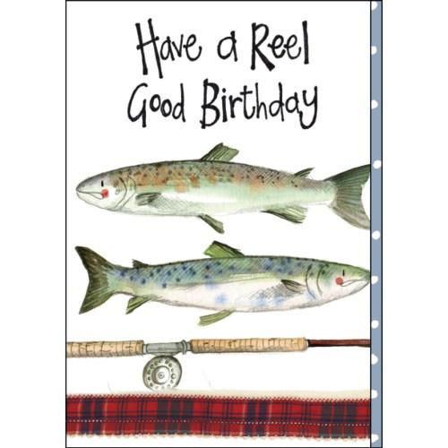 Rod and Reel - Greeting Card - Birthday