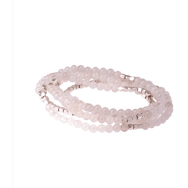 Rose Quartz - Stone Of Heart - Wrap Bracelet / Necklace