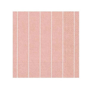 Rosé & White Stripe - Paper Napkins