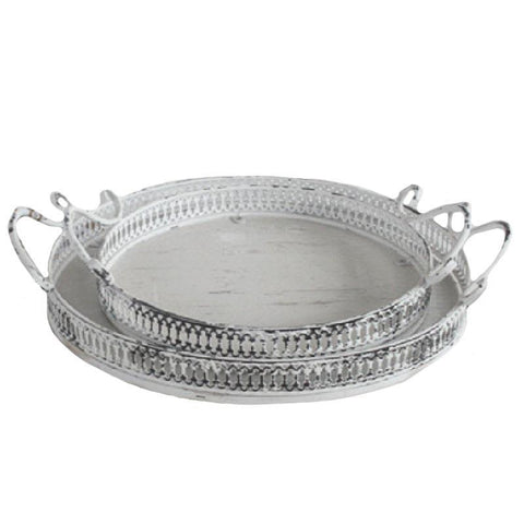 Round Vintage Inspired Serving Tray