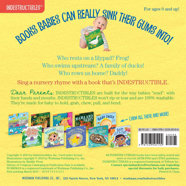 Row, Row, Row Your Boat - Indestructible Paperback Book