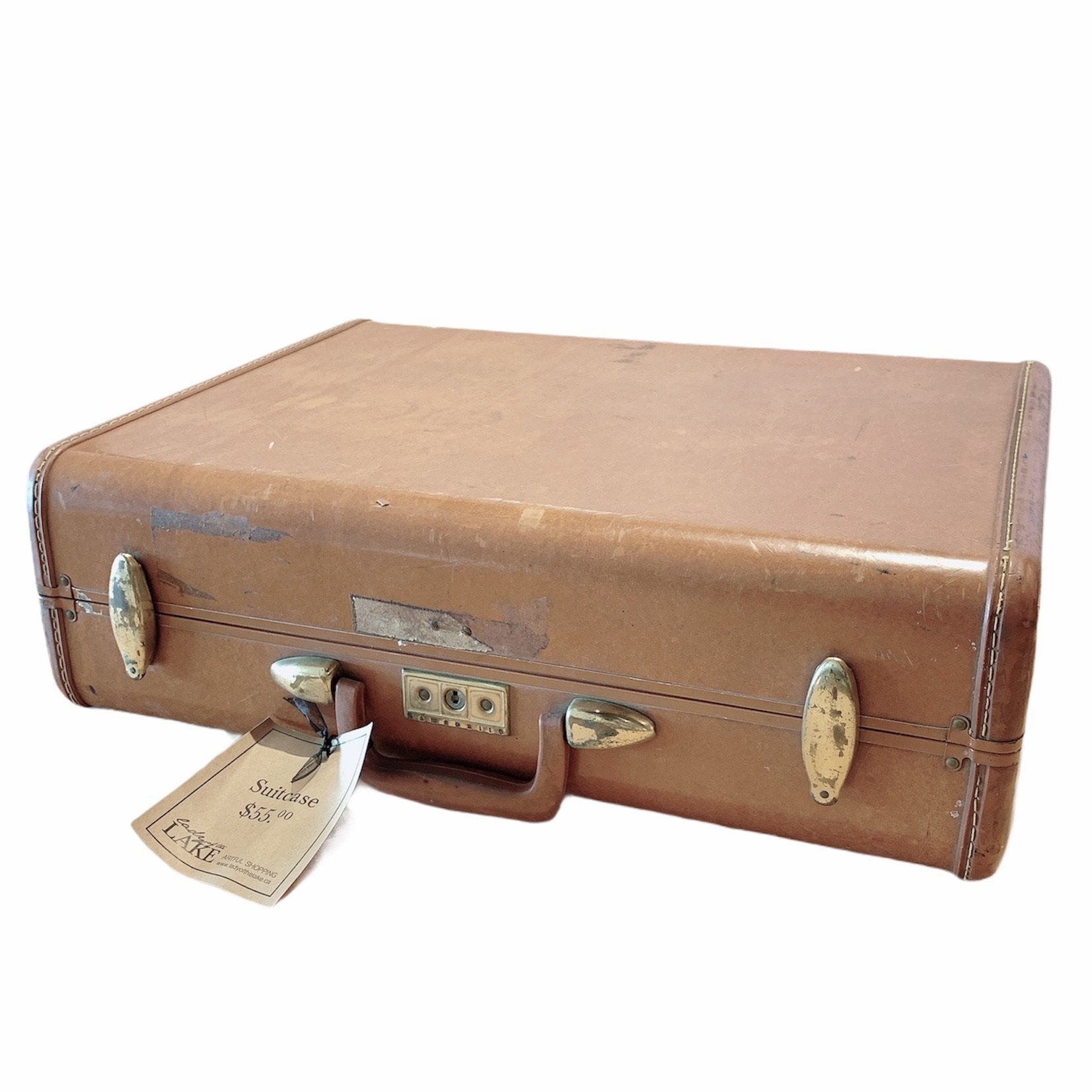 Samsonite - Brown Vintage Suitcase – Lady of the Lake