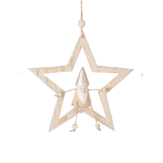 Santa In Star Ornament