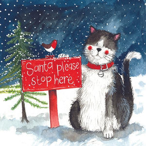 Santa Stop Here - Greeting Card - Christmas