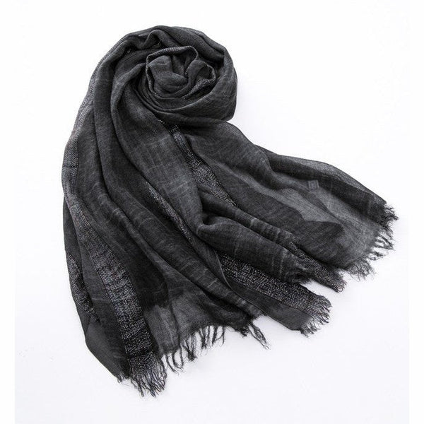 Scarf - Gauzy With Stripes