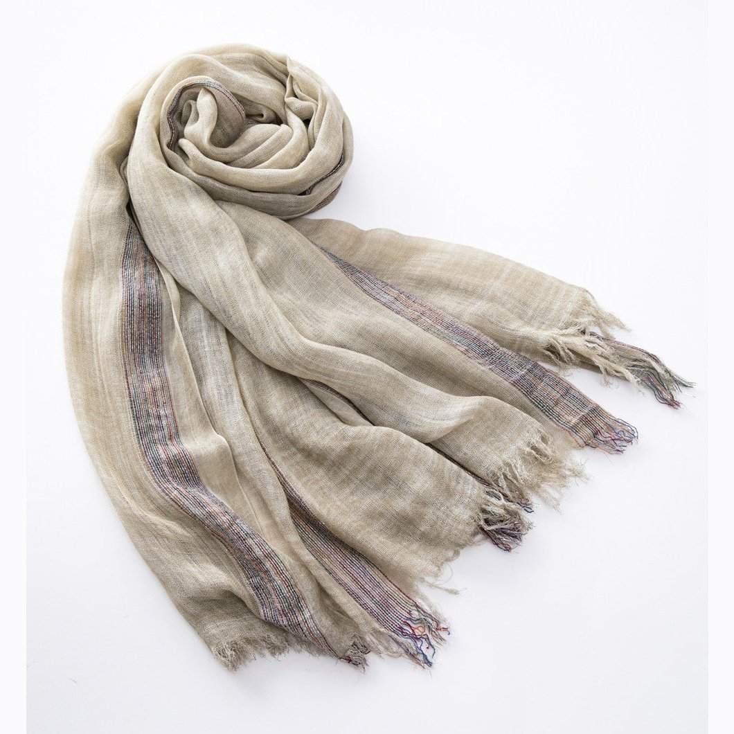 Scarf - Gauzy With Stripes