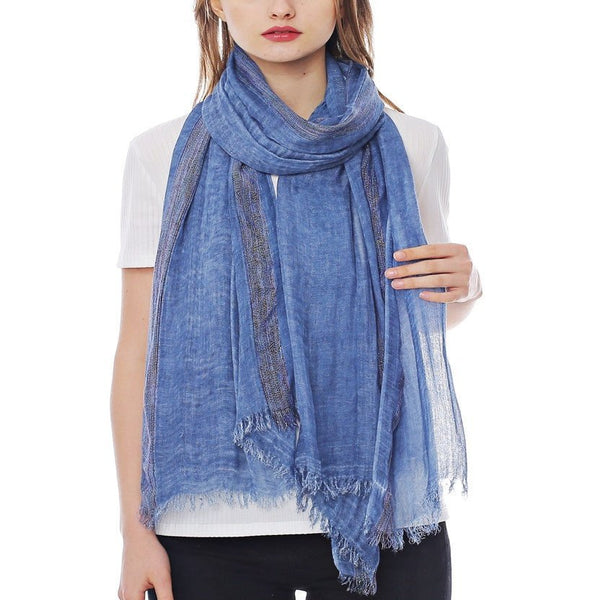 Scarf - Gauzy With Stripes