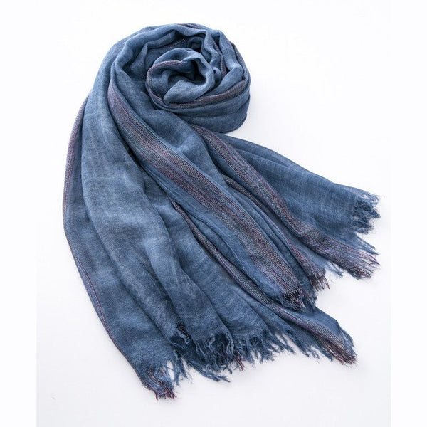 Scarf - Gauzy With Stripes