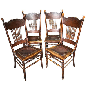 Pressed Back Chairs- Set of 4