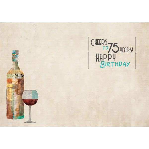 Seventy Five Wine Time - Greeting Card - Birthday