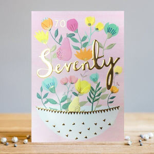 Seventy Flowers - Greeting Card - Birthday